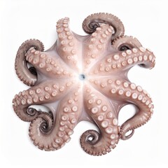 Fototapeta premium Whole Octopus Isolated on White Surface