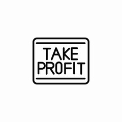 label take profit icon sign vector