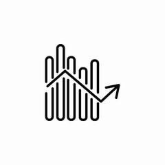 market recovery icon sign vector