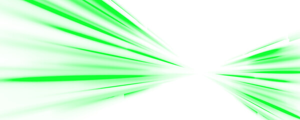 PNG vector green light line with futuristic motion effect and abstract automobile blur, glowing trail and beam streak in city design, PNG dynamic disco background for speed illustration and night.