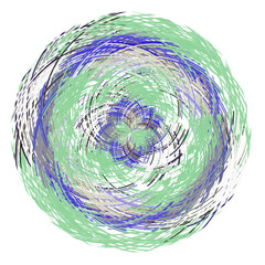 abstract sphere made of circles
