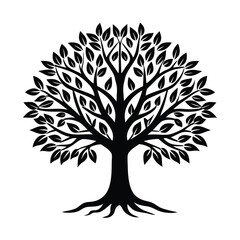 vector tree silhouette