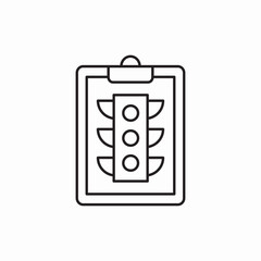 traffic light clipboard icon vector sign