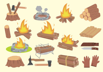 キャンプ　焚き火セット