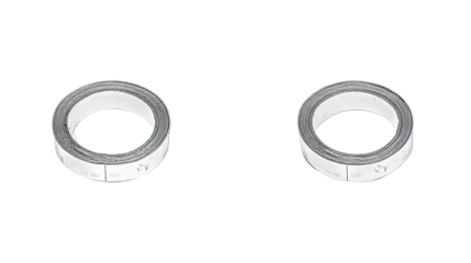 Two Circular White Adhesive Tape Rolls Isolated Transparent Background Illustration