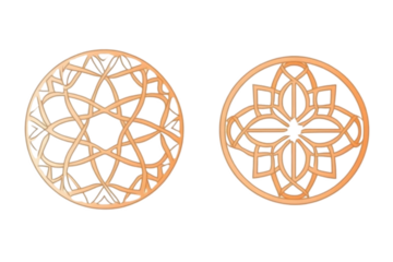 Two Decorative Circular Patterns Illustration
