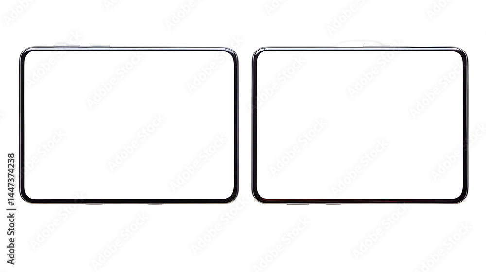 Poster two empty rectangular boxes isolated background illustration