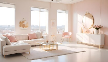 Photo interior modern design room 3d illustration