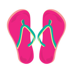 Colorful Summer Flip-Flops Vector Illustration