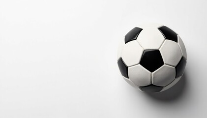 Obraz premium Overhead view of football against white backdrop , pigskin, top view