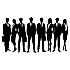Vector Business Team Profile – Male and Female Silhouettes	