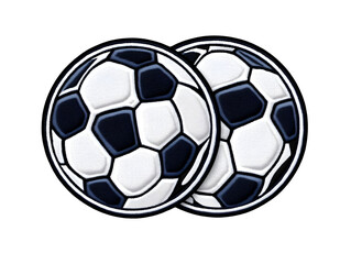 Obraz premium Two Soccer Balls Illustration Isolated Transparent Background