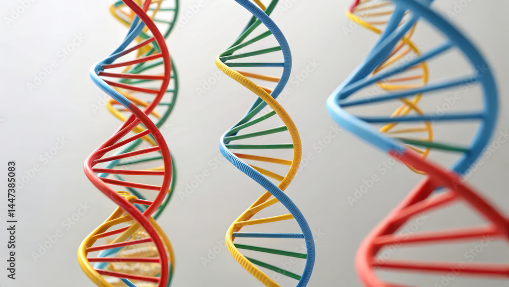 Poster digital dna spiraling into learning modules creates fascinating visual representation of genetic str