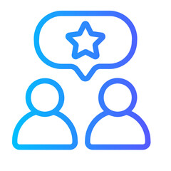 customer review gradient icon
