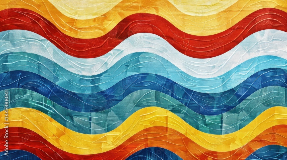 Poster colorful abstract wave pattern background