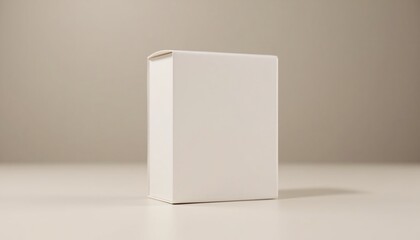 sealed product box mockup, centered, soft blur edges