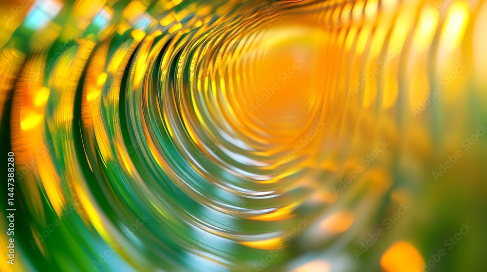 Poster a blurry green, yellow, and orange background. it was made using a camera with a macro lens. the sof