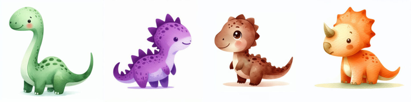 Colecci&oacute;n de animales estilo minimalista. dinosaurios