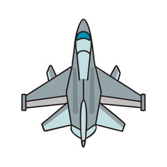 Vector illustration of a fighter jet airplane drawing for aviation and military concepts design element