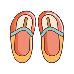 Find summer beach flip flops sandals vector design for vacation footwear and summer fashion