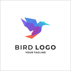 logo bird flying