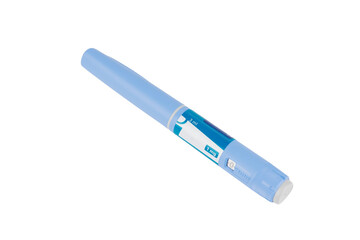 Antidiabetic Semaglutide pens for injection isolated on transparent background for medical purposes