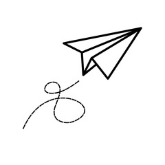 paper plane flying