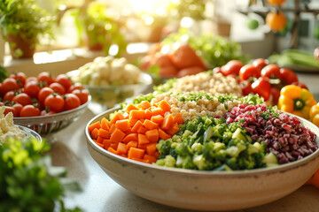 Conceptualizing health food for purpose of fitness, incorporating nutritious and wholesome ingredients to promote overall well being and physical strength   