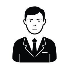 Business man profile icon silhouette vector illustration design on white background.
