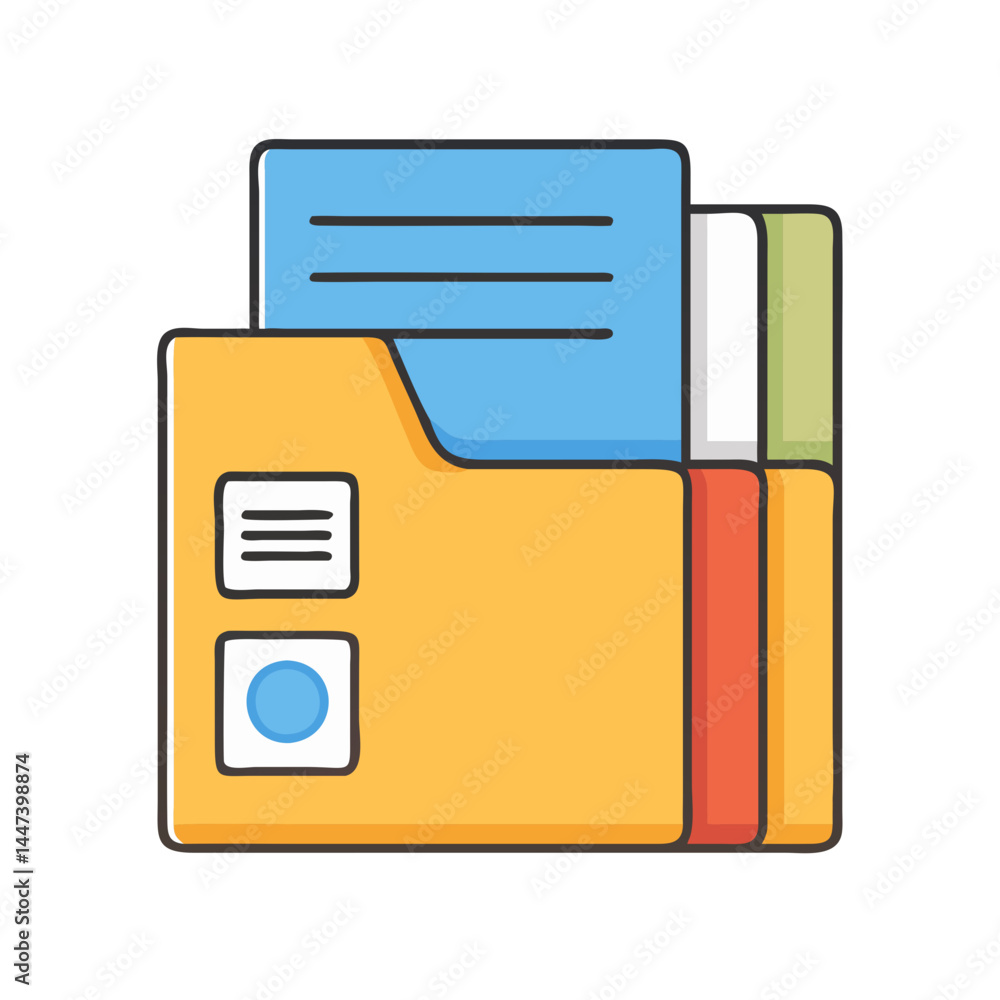 Poster organize files documents folder data management information storage file system archive organization