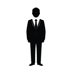 Business man profile icon silhouette vector illustration design on white background.