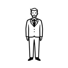 Business man profile icon silhouette vector illustration design on white background.