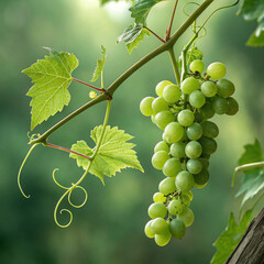 Green grapes  AI generated 