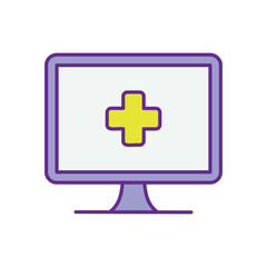 Obraz premium Medical 3D Model Icon vector stock illustration