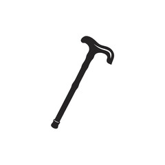 Illustration of a simple walking cane stick