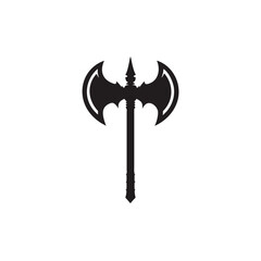 Silhouette of a double headed battle axe