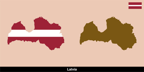 Latvia country map vector isolated on transparent background