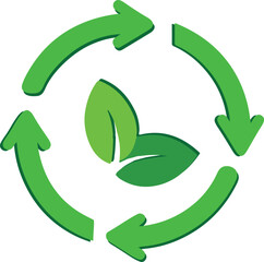 recycle symbol on white background