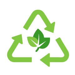 Obraz premium recycle symbol on white background