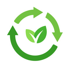 recycle symbol on white background