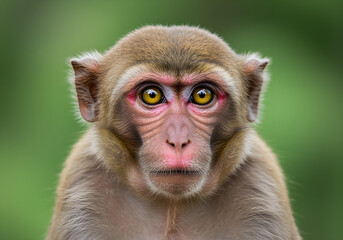 Obraz premium wildlife photography: close up of a young baboon