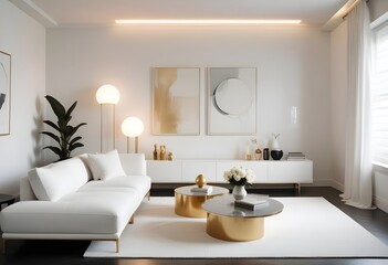 Photo interior modern design room 3d illustration