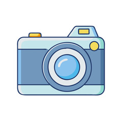 Illustration of a camera photography device equipment lens focus technology picture taking tool