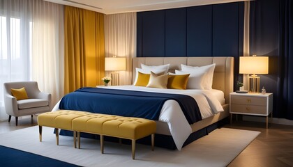 Photo interior modern design room 3d illustration