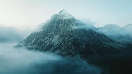 Mountain Morning. Sunrise Over the Beautiful Alpine Landscape of Medicine Lake in Alberta, Canada