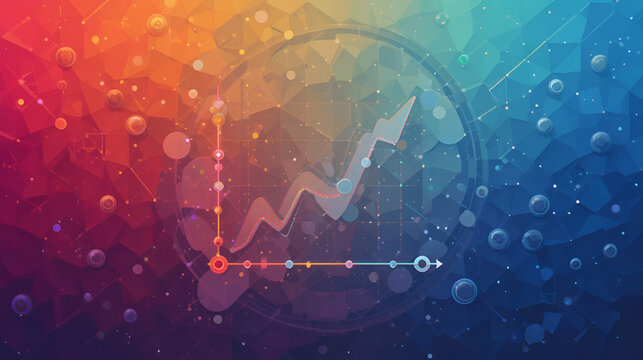 Vector graphic of a linear regression icon.