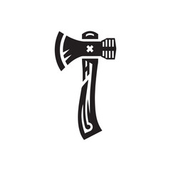 Axe silhouette icon vector art design isolated on a white background