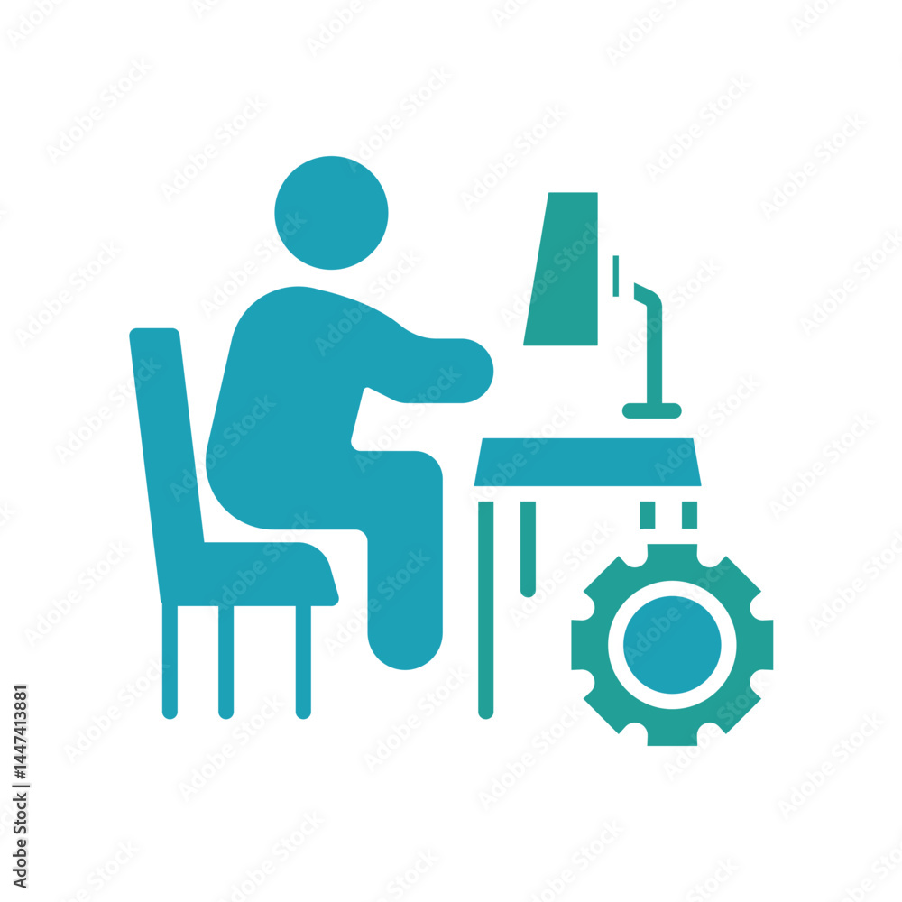Poster it manager icon. vector.editable stroke.linear style sign for use web design,logo.symbol illustratio