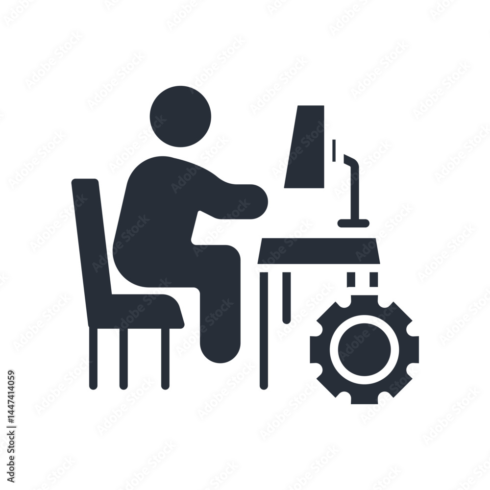 Poster it manager icon. vector.editable stroke.linear style sign for use web design,logo.symbol illustratio