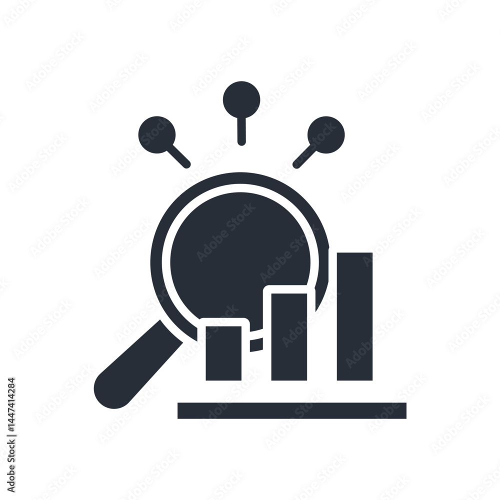 Poster data analytics icon. vector.editable stroke.linear style sign for use web design,logo.symbol illustr